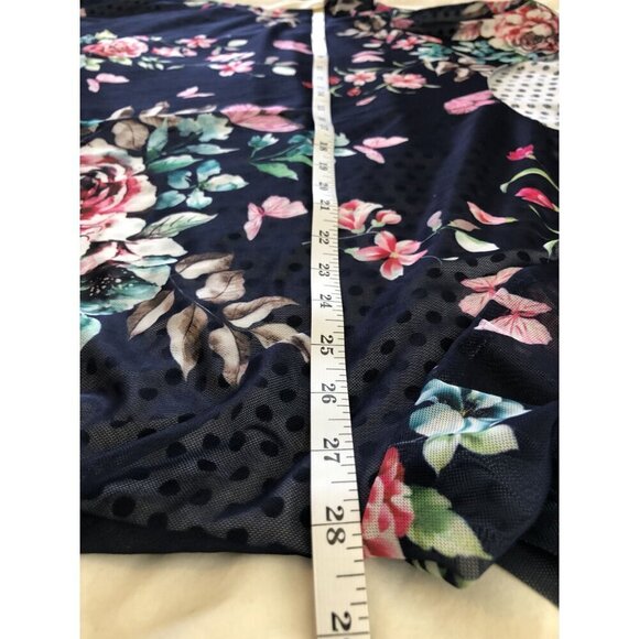 Catherines Floral Polka Dot Short Sleeve Top Womens 2XWP Plus Size Butterfly Y2k - Picture 6 of 7